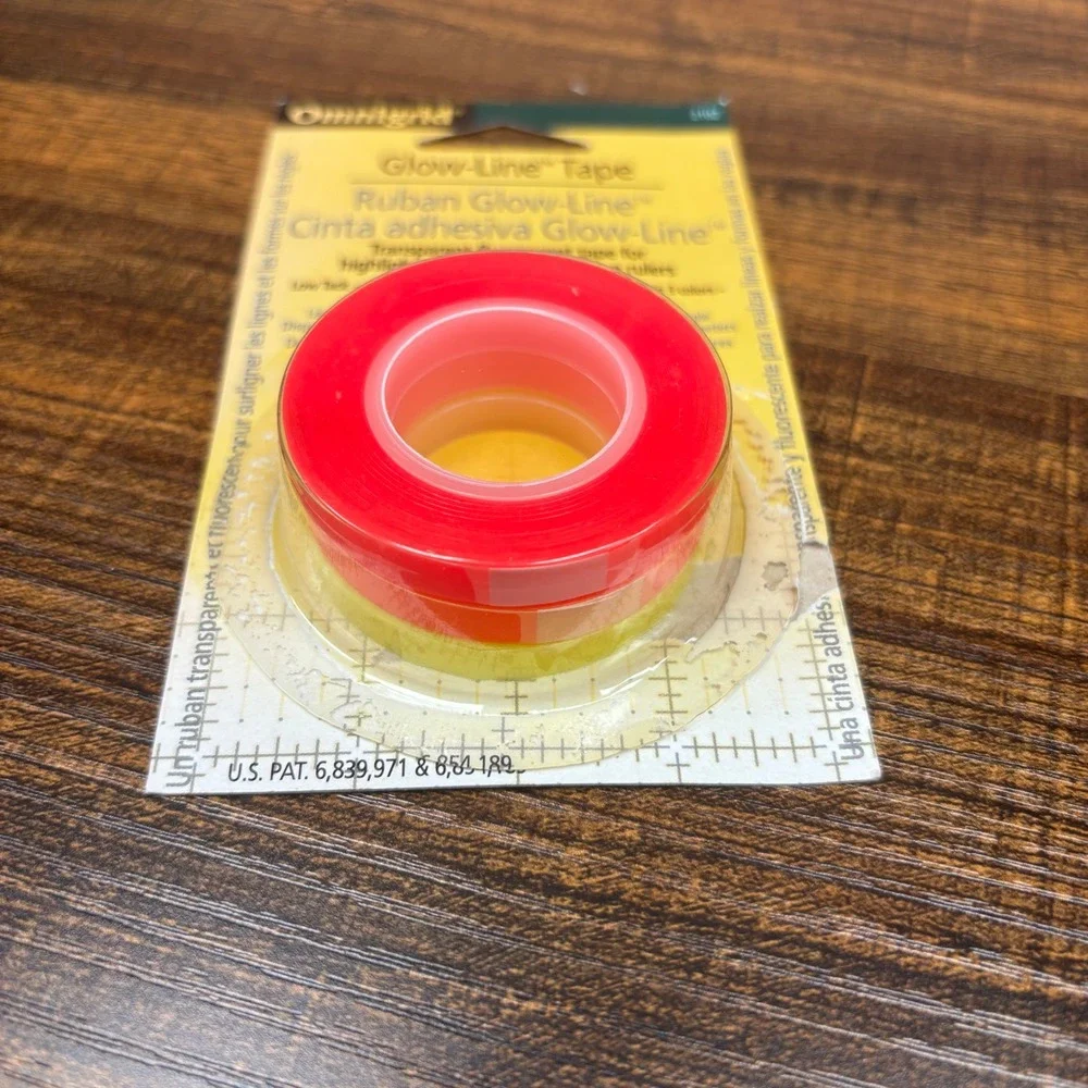 Omnigrid Glow-Line Tape 2102 Fluorescent Pink Orange Yellow 3 Pack 1/4in x 21yds